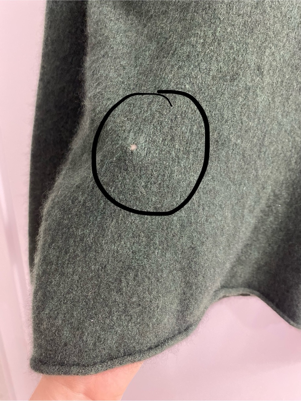 ply cashmere 100% Cashmere Forest Green V-Neck Sweater - Picture 5 of 7